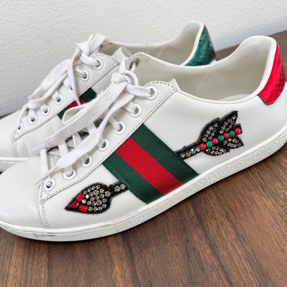 Auth Gucci Ace Arrow Sneakers - Size.36 Used - Picture 3 of 11